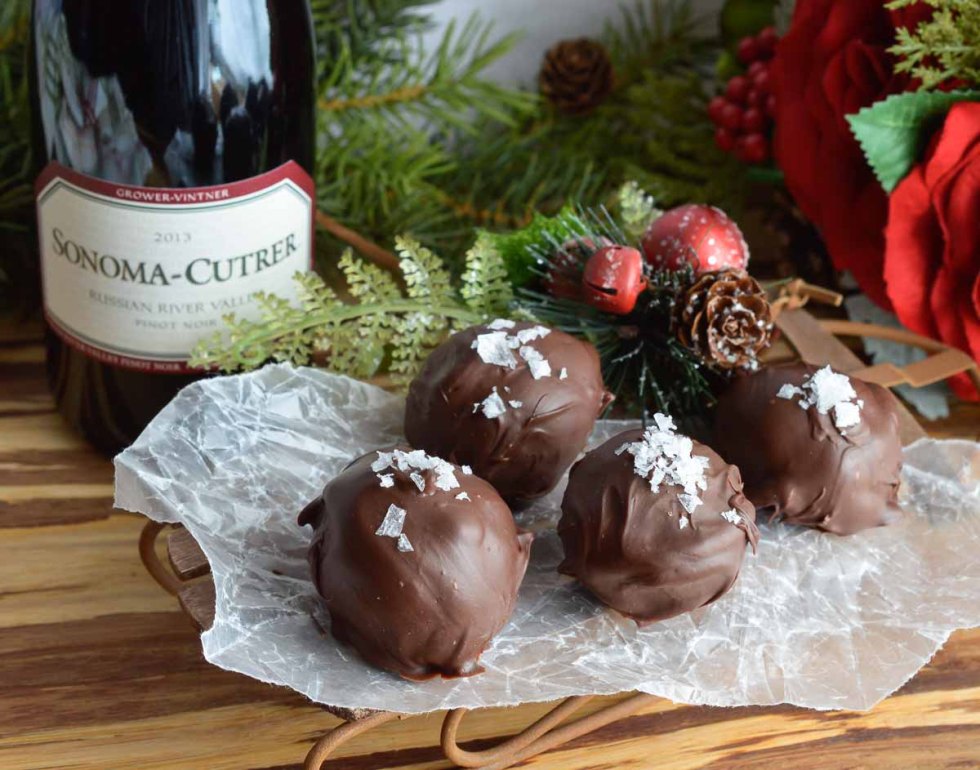 This Wine Chocolate Truffle Recipe is perfect for a Wine Tasting Party. These homemade truffles along with sweet and savory appetizers will make your holiday wine party extra special!