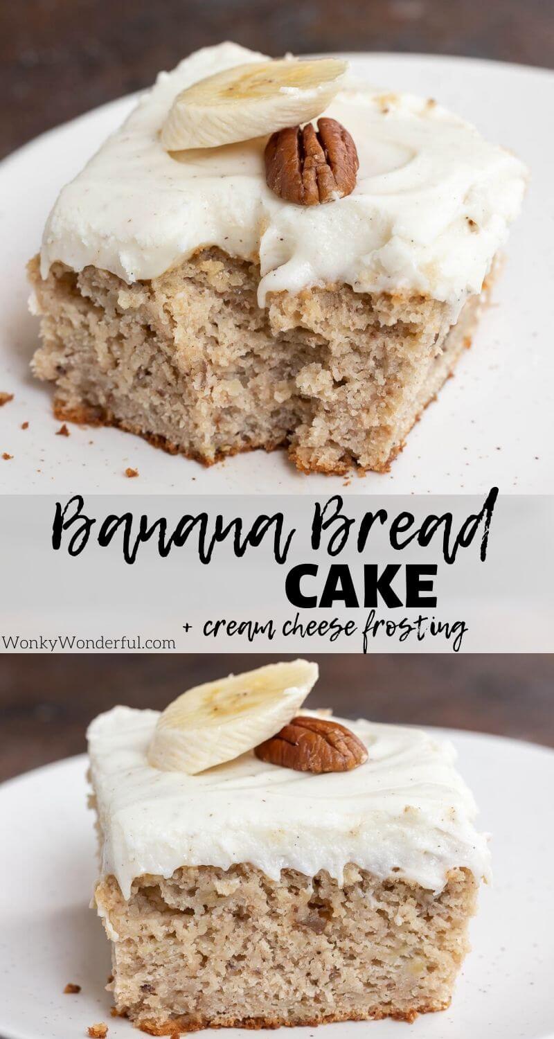 banana bread cake photo collage