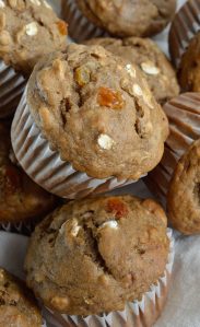 Banana Bread Breakfast Muffins Recipe - Banana, Oats and Raisins make these muffins the perfect start to your day!