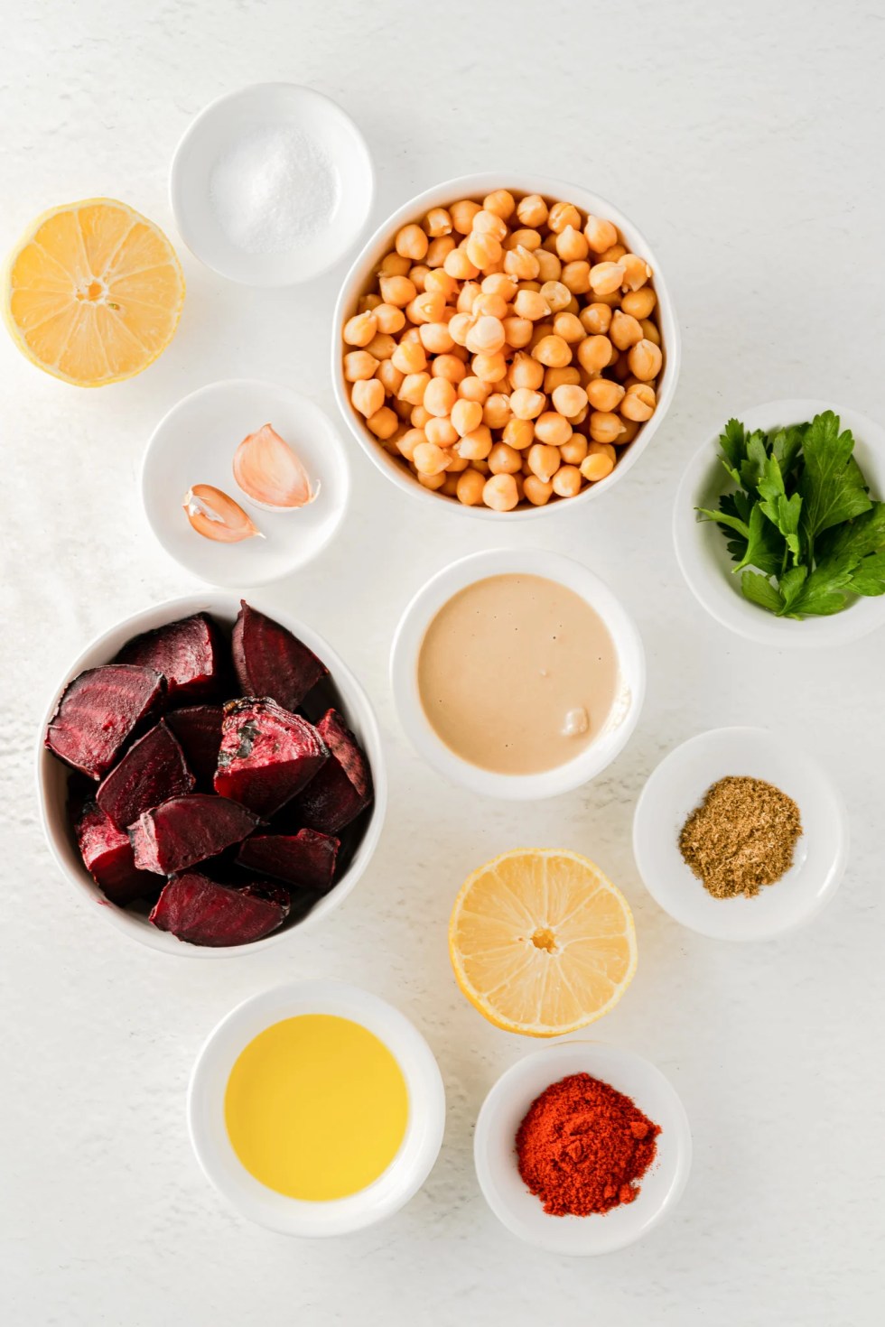 ingredients for beet hummus