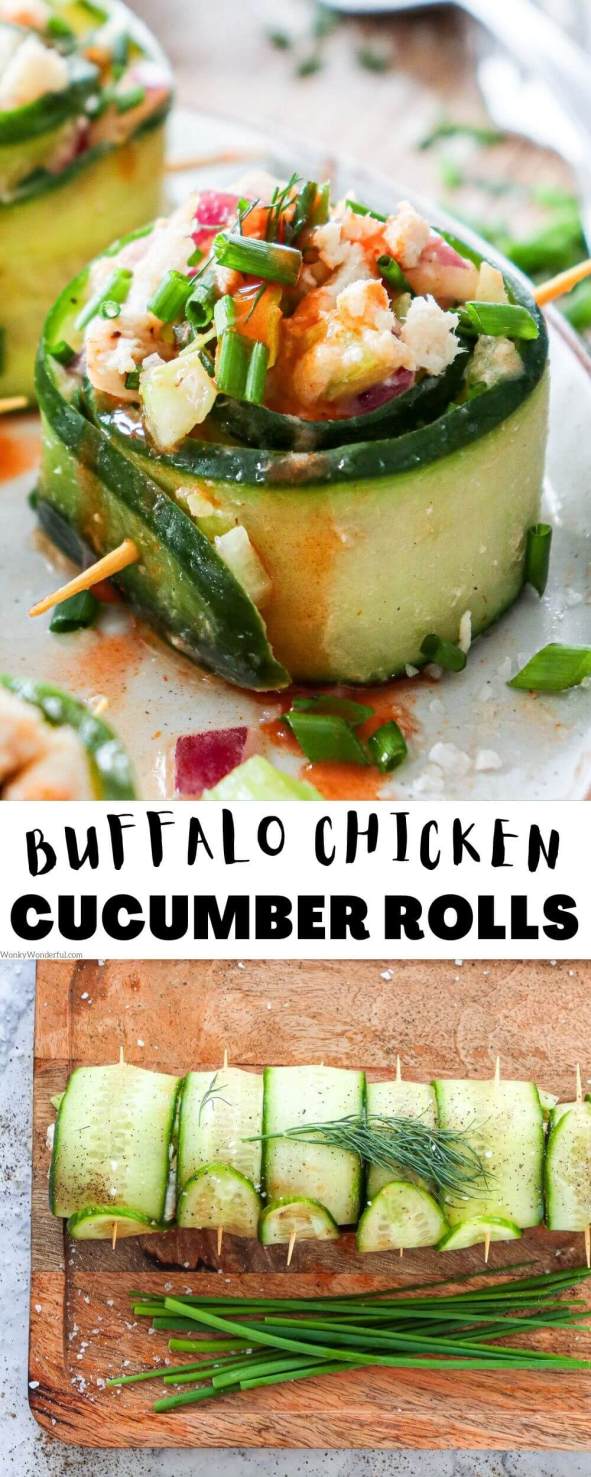 buffalo chicken cucumber rolls pinnacle image