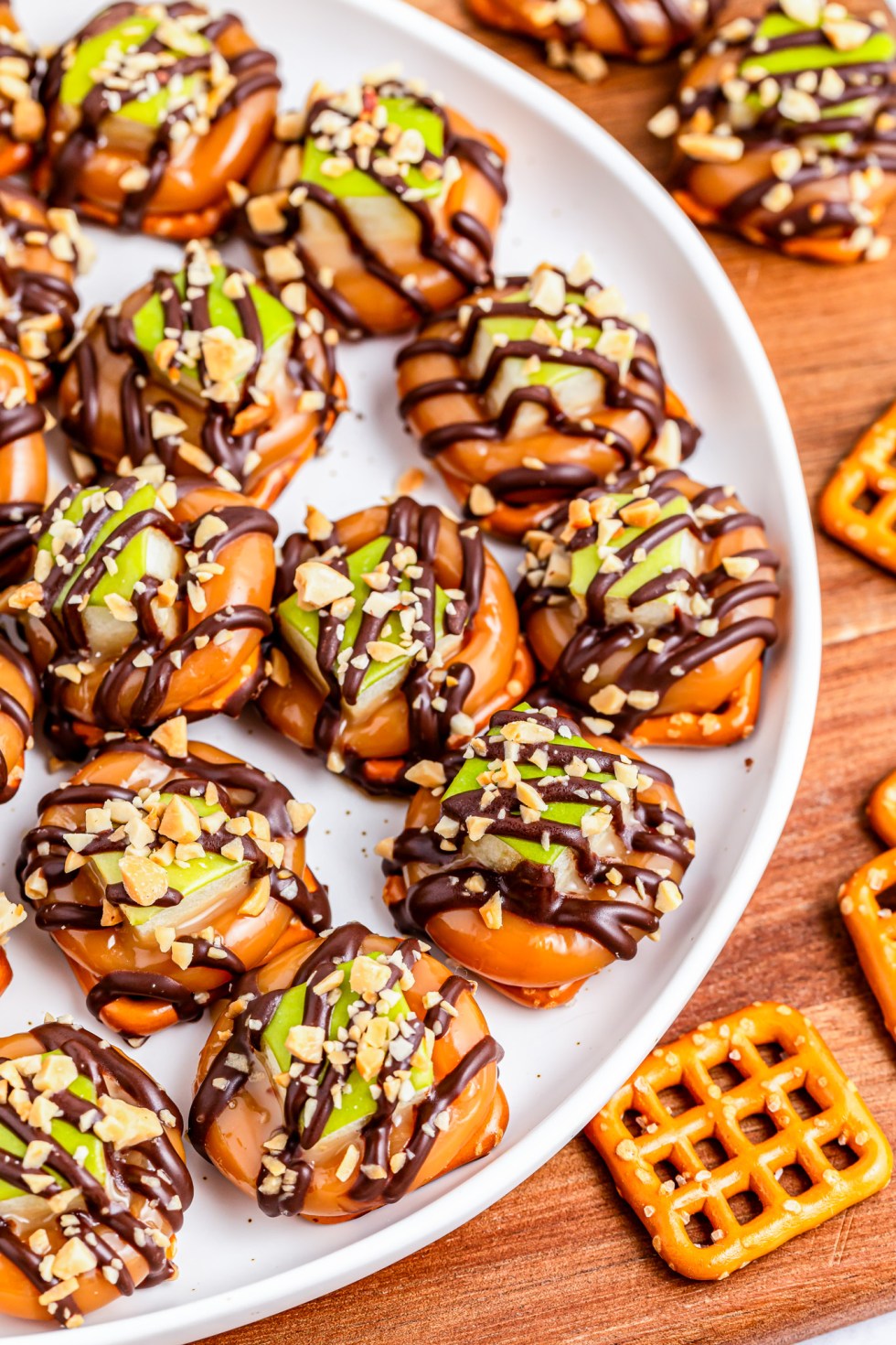 pretzel bites on plate