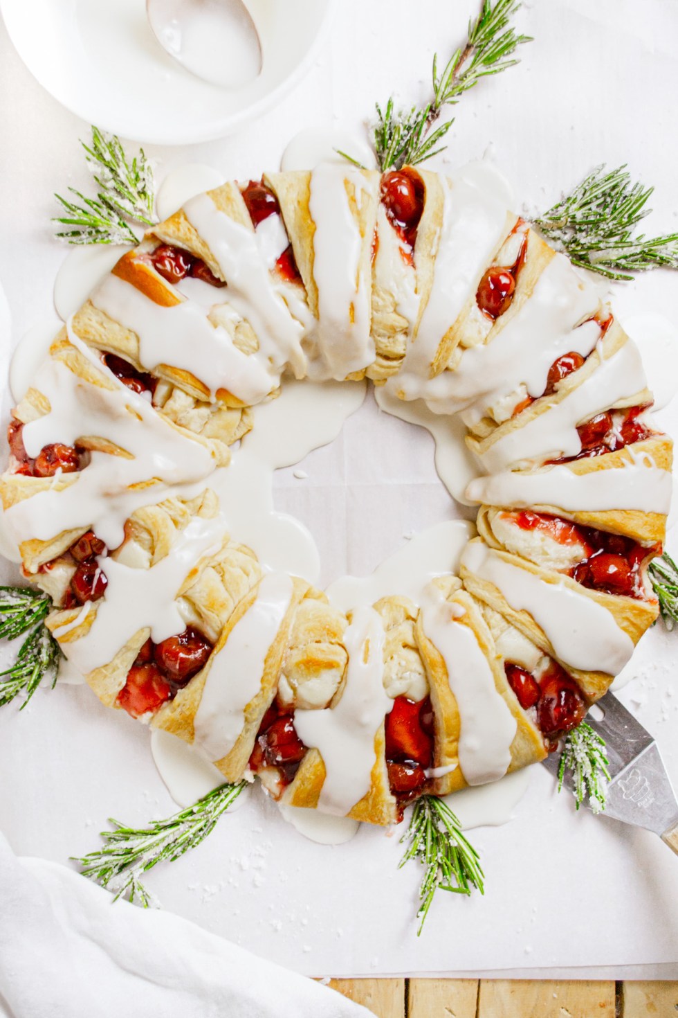 prepared and garnished danish ring