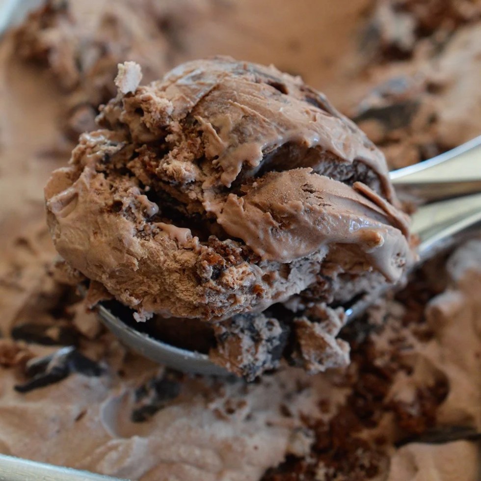 scoop of chocolate ice cream