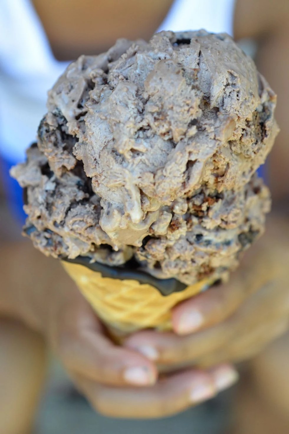 hands holding ice cream