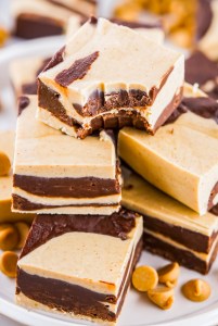 tan and brown fudge squares