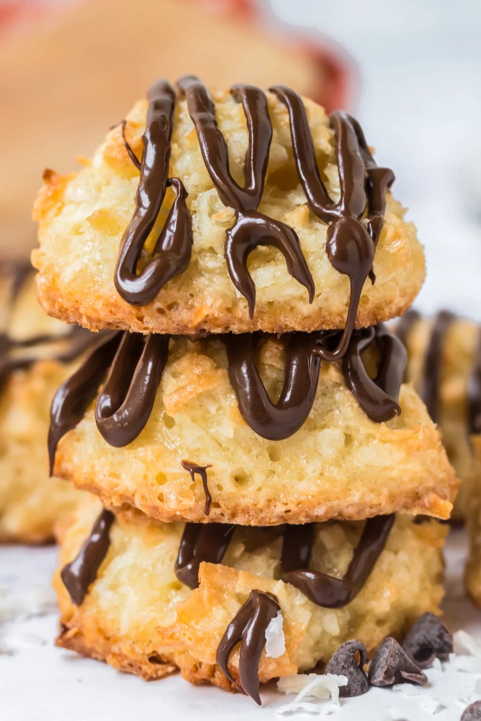 macaroon cookies in a stack