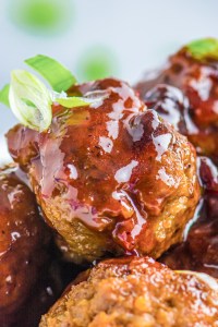 meatball smothered with sauce