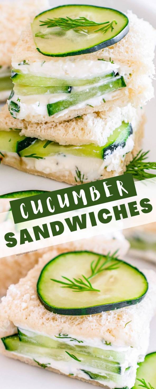 cucumber sandwiches pinnable image