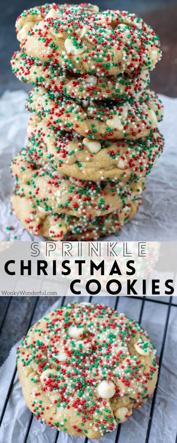 christmas cookies pinnable image with title text