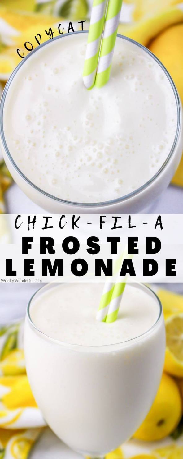 frosted lemonade pinnable image with title text