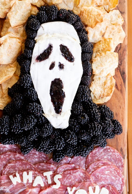 brie and blackberries made to look like movie villain