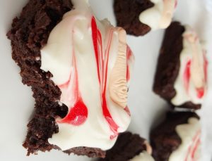 These Creepy Halloween Brownies will give anyone a scare! Fudgy brownies topped with a thick glaze and a spooky surprise. This easy Halloween recipe is a trick and a treat!