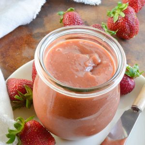 This Strawberry Curd Recipe is a great way to use up fresh summer strawberries. Use as a spread or dessert topping. This homemade curd is bursting with strawberry flavor!