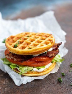 blt Chaffle sandwich