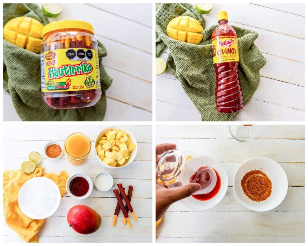 mangonada process ingredient collage