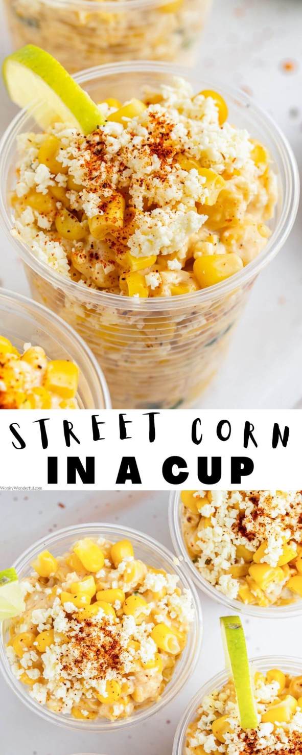 Mexican street corn cups pinnable image