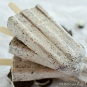 stack of light brown popsicles with dark brown flecks