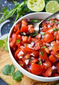 Start the summer off right with Fresh Homemade Pico de Gallo Recipe that is spiked with Altos Plata Tequila. Perfect for a party appetizer or a tasty snack by the pool!