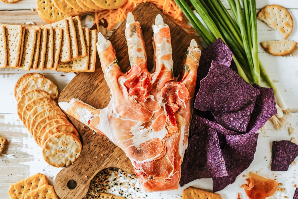 prepared hand shaped cheese dip