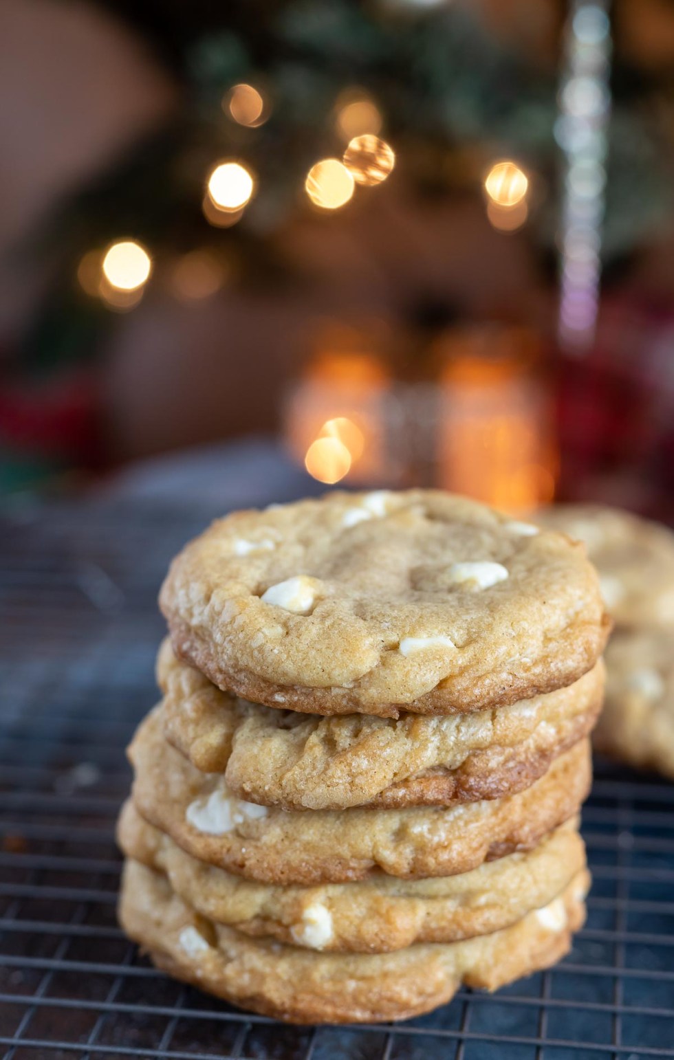 stack of baked cookies